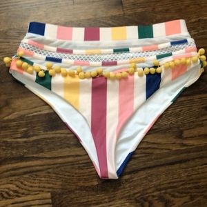 Tularosa Thessy Swim Bottoms in Rainbow Stripe